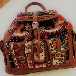 One of A Kind Turkish Real Leather Bookbag